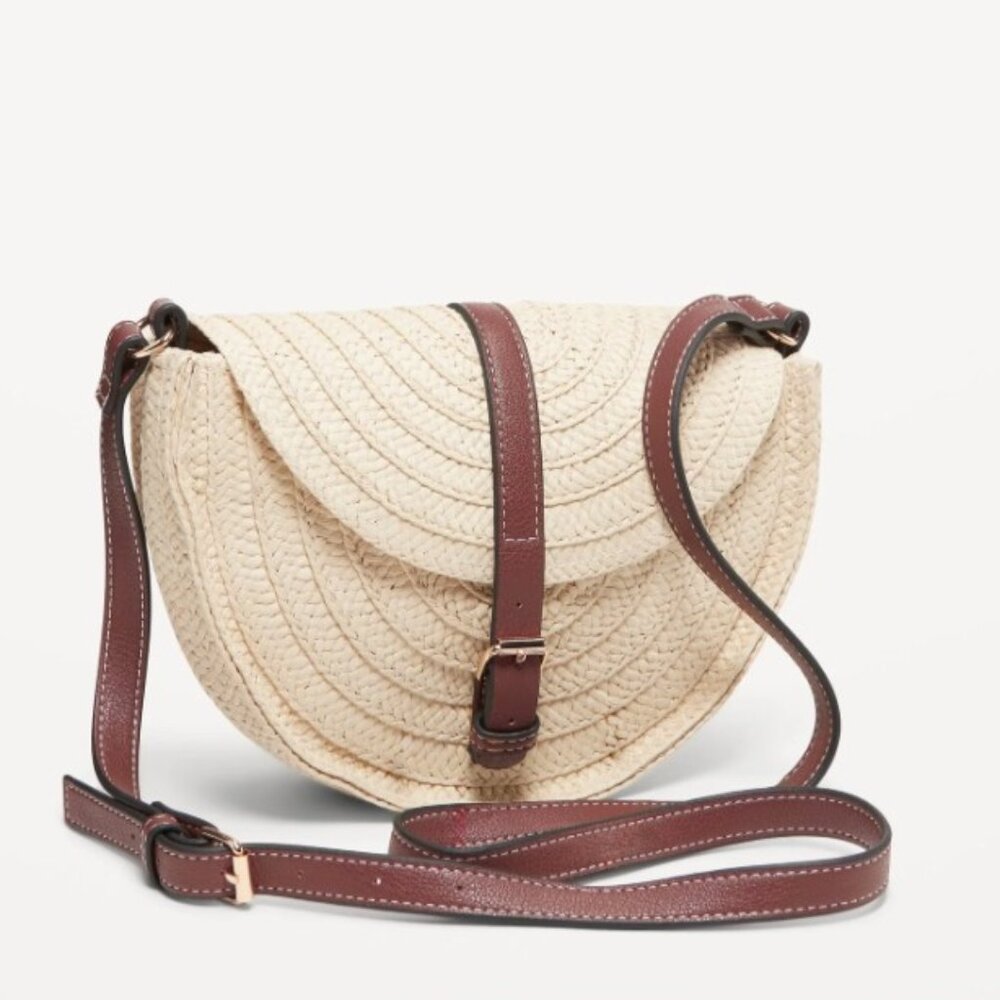 NWT OLD NAVY Raffia Crossbody Bag
